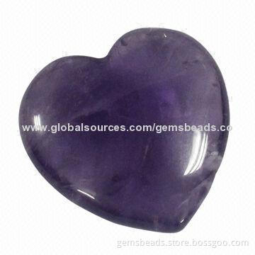 Gemstone heart bead